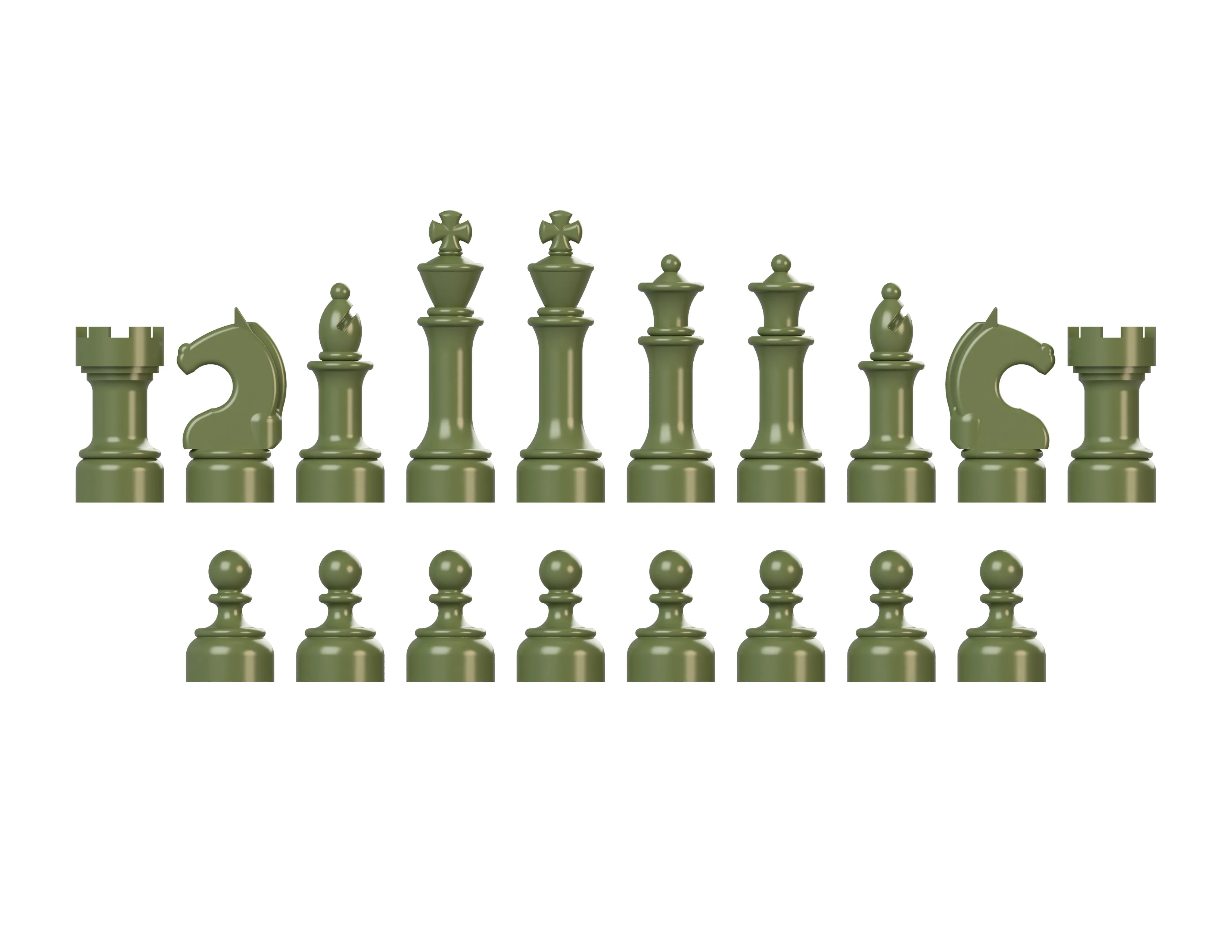 Chess Color Set - Olive Green - Image 6
