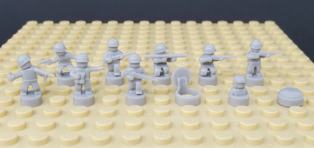 Nano Soldier Figures - Light Bluish Gray - Image 4