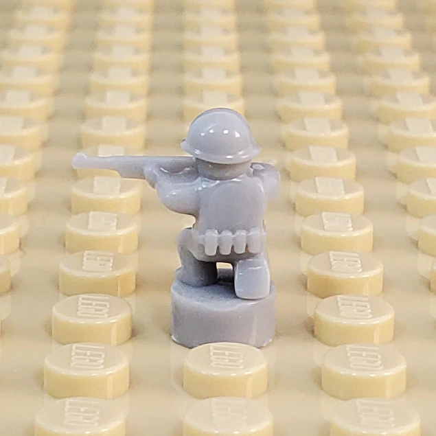Nano Soldier - Kneeling with Rifle Variant (Single - Various Colors Available) - Image 14